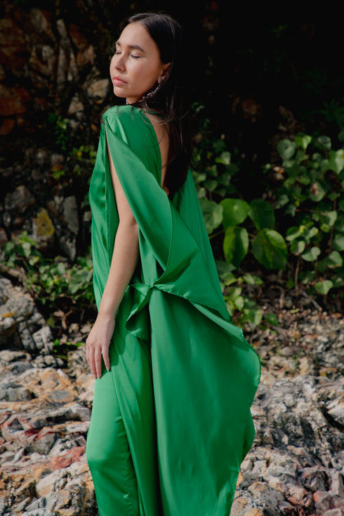 Green Flowy Maxi Dress
