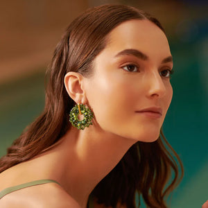 sustainable green earrings