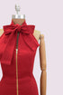PALMAR HALTER DRESS CUT SILHOUTTE SKIRT RED