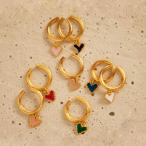 golden heart shapped rings