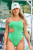 Green Cut Out One Piece