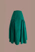 CARORA SKIRT LONG MIDI HIGH WAIST GREEN