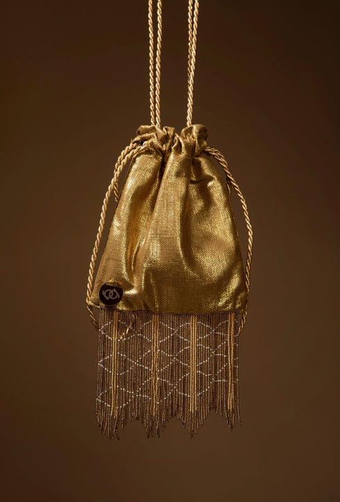 Fringed Golden Bag