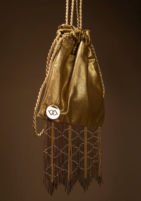 Fringed Golden Bag