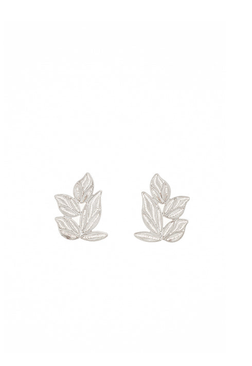 Sterling Silver Leaf Filigree Earrings