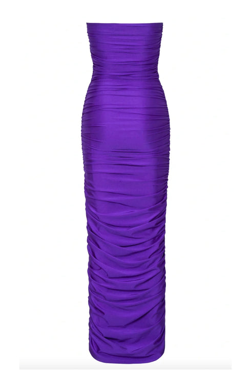 Strapless Maxi Dress Purple