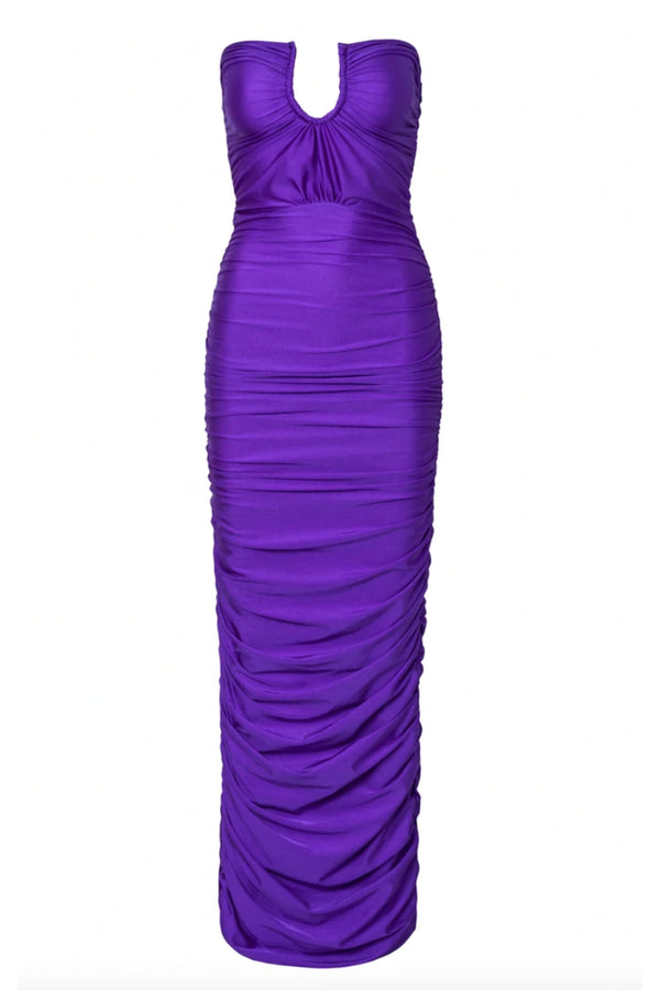 Strapless Maxi Dress Purple