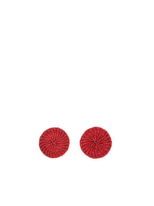 Toquilla Straw Circle Earrings