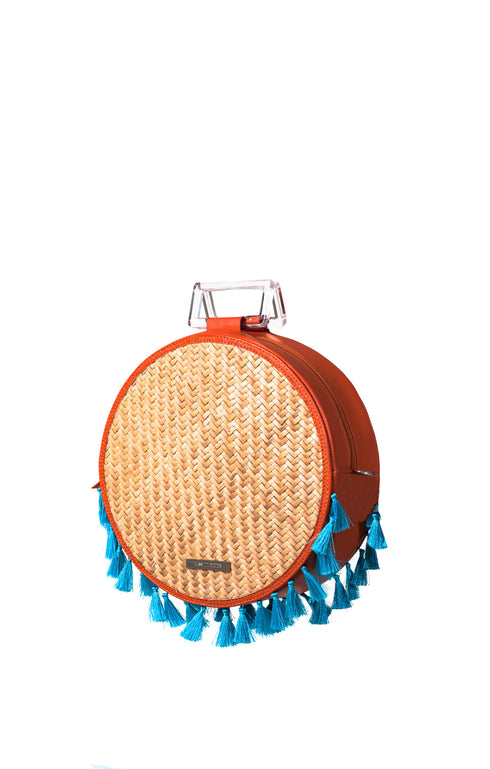 Genova Shoulder Bag Orange and Blue