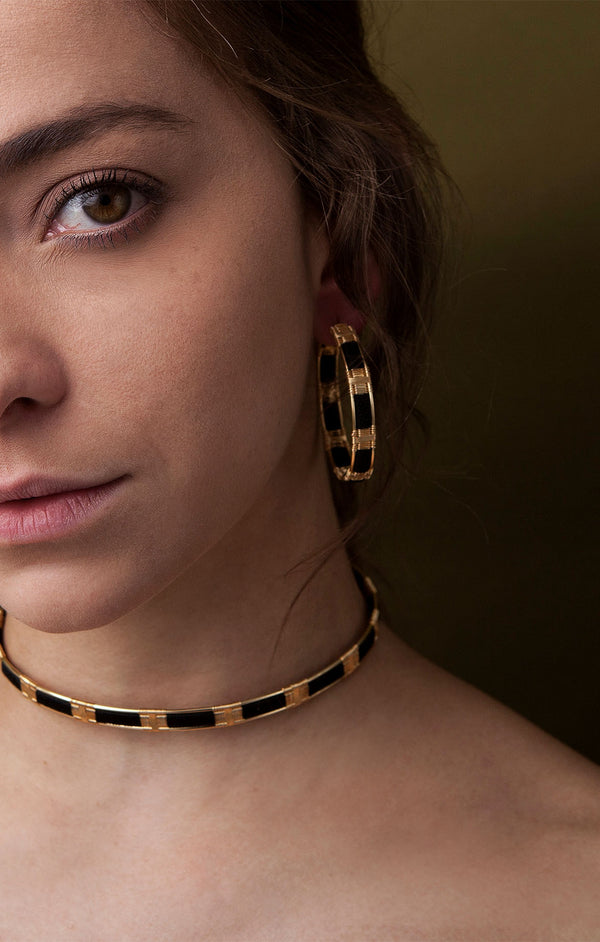 Gold Woven Galla Hoops