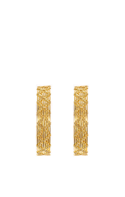 Gold Woven Chloe Hoops