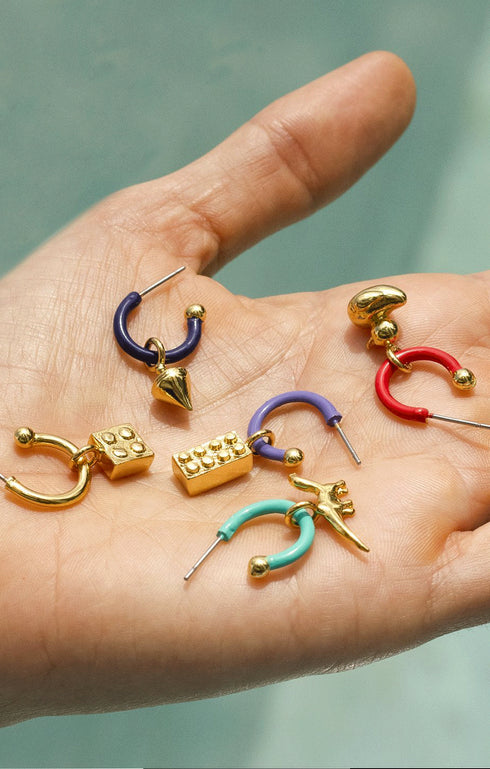 Gold Mini Lego Charm