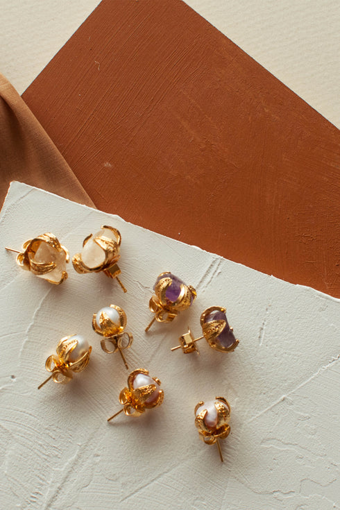 Studs Black Swarovski