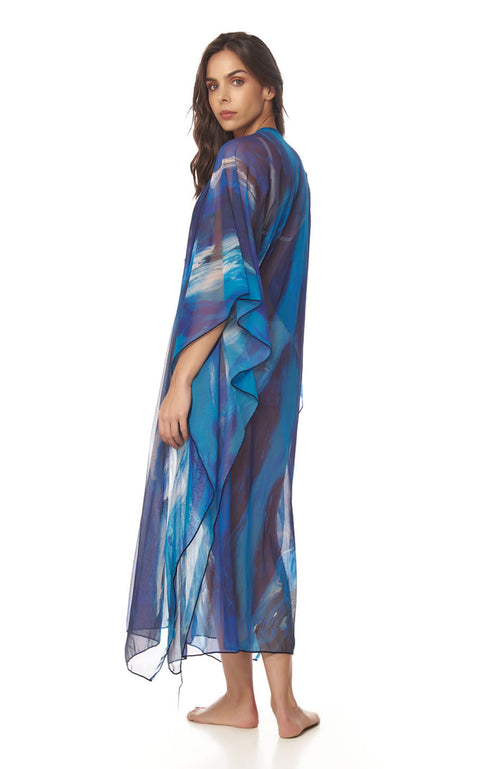 Blue Sky Flowing Kimono