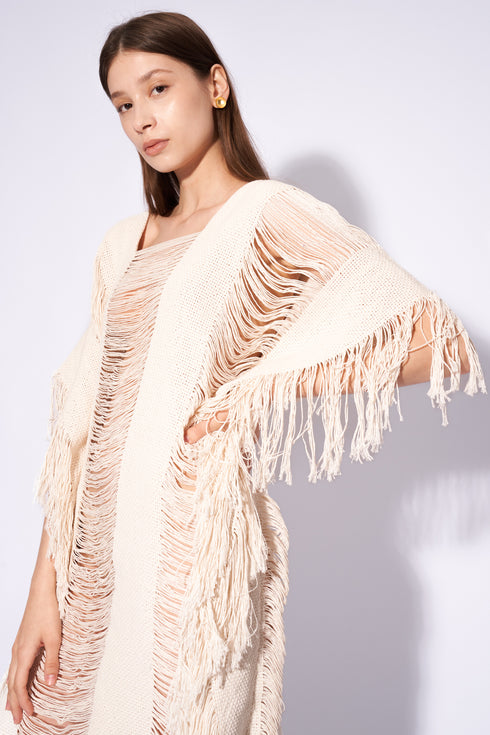 Ipuna Fringed Dress Black