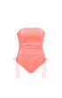 Ruched Bandeau One Piece Swimsuit