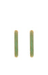 Microcristal Emerald Hoops