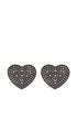 Corazon Suculenta Black Golden Earrings