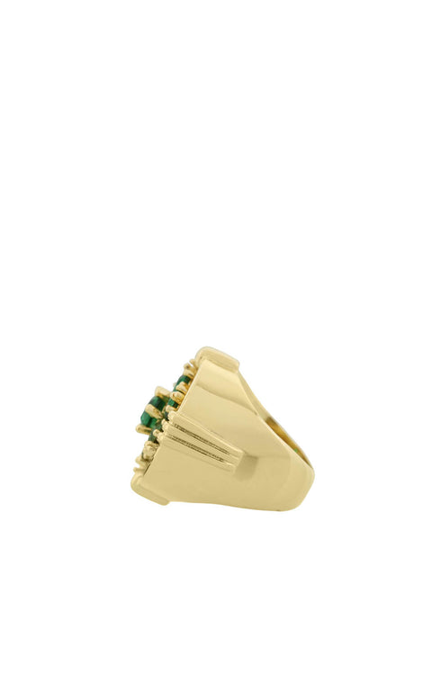 Flor De Cera Emerald Ring