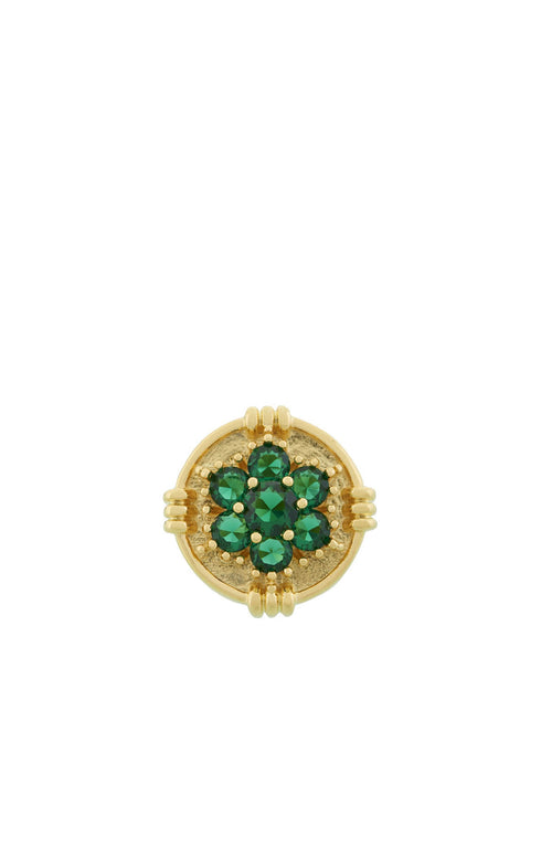 Flor De Cera Emerald Ring