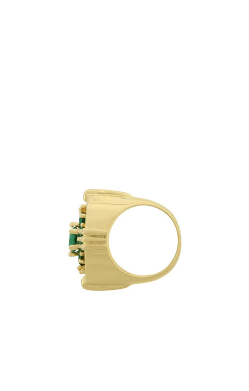Flor De Cera Emerald Ring