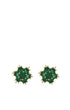 Emerald Flower Earrings