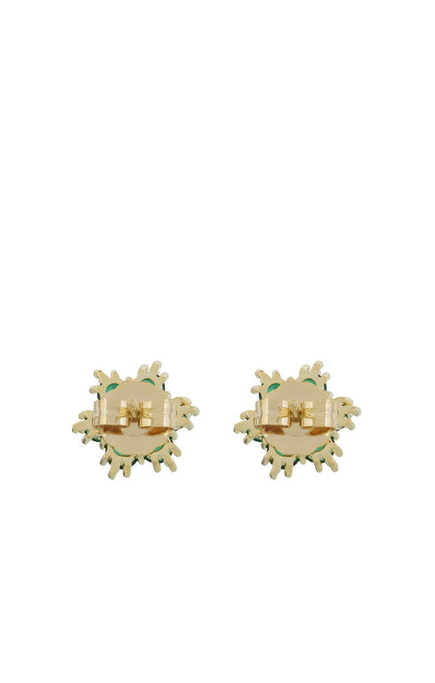 Emerald Flower Earrings