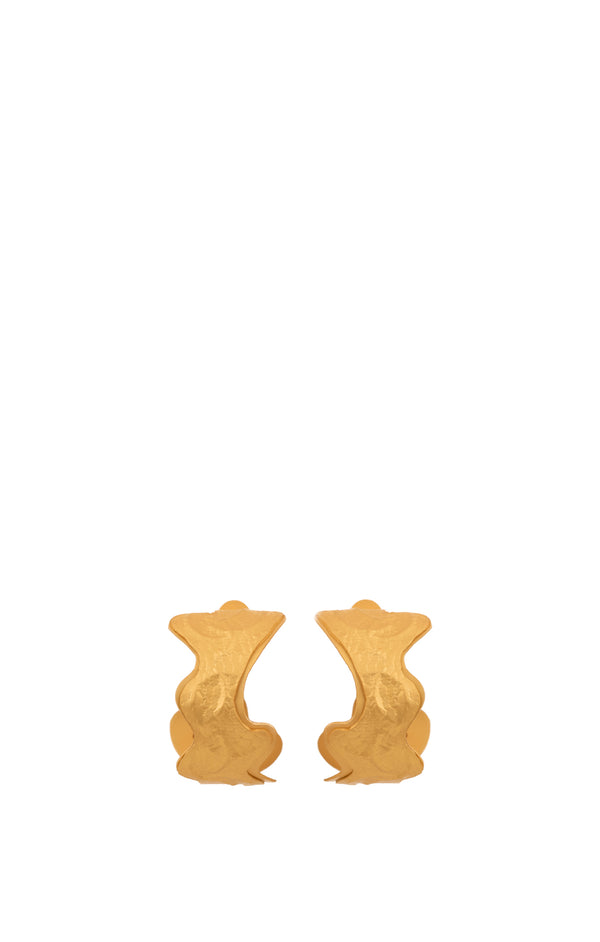 Matte Gold Kini Hoop Earrings