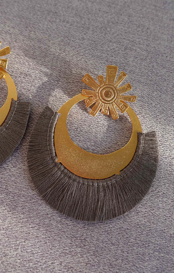 Floral Circle Earrings