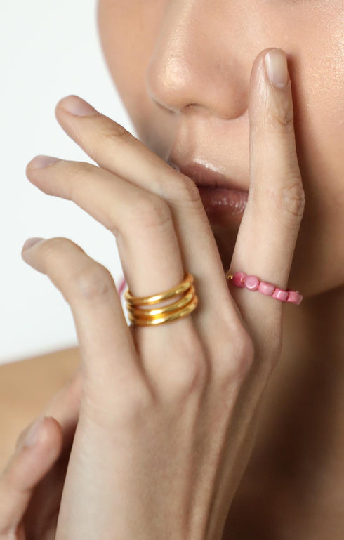Kore Maxi Ring in Pink