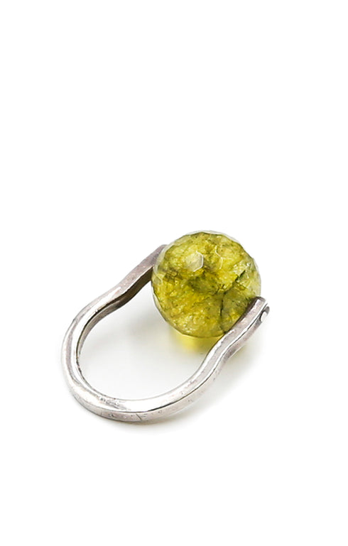 Green Quartz Ball Ring