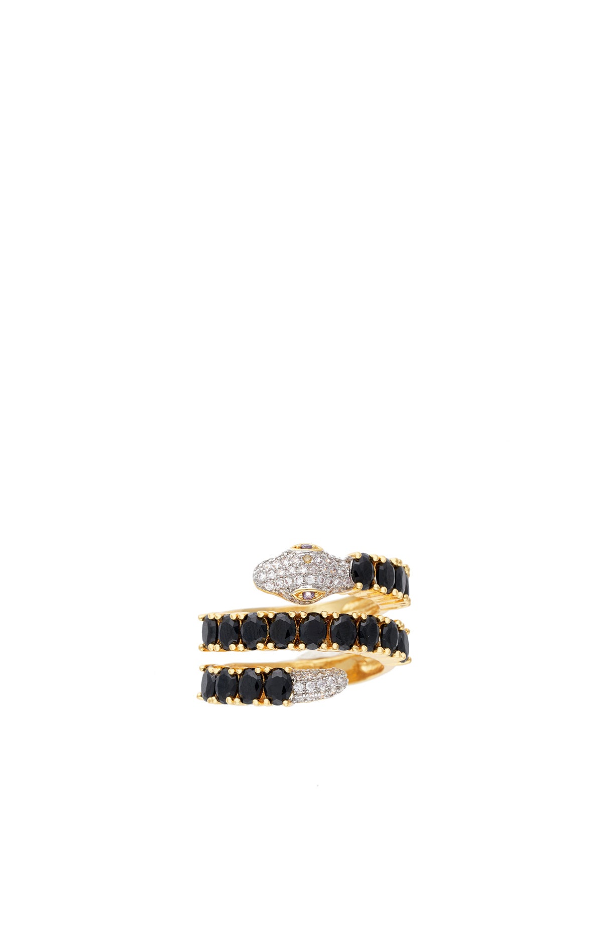 Black Onyx Snake Ring