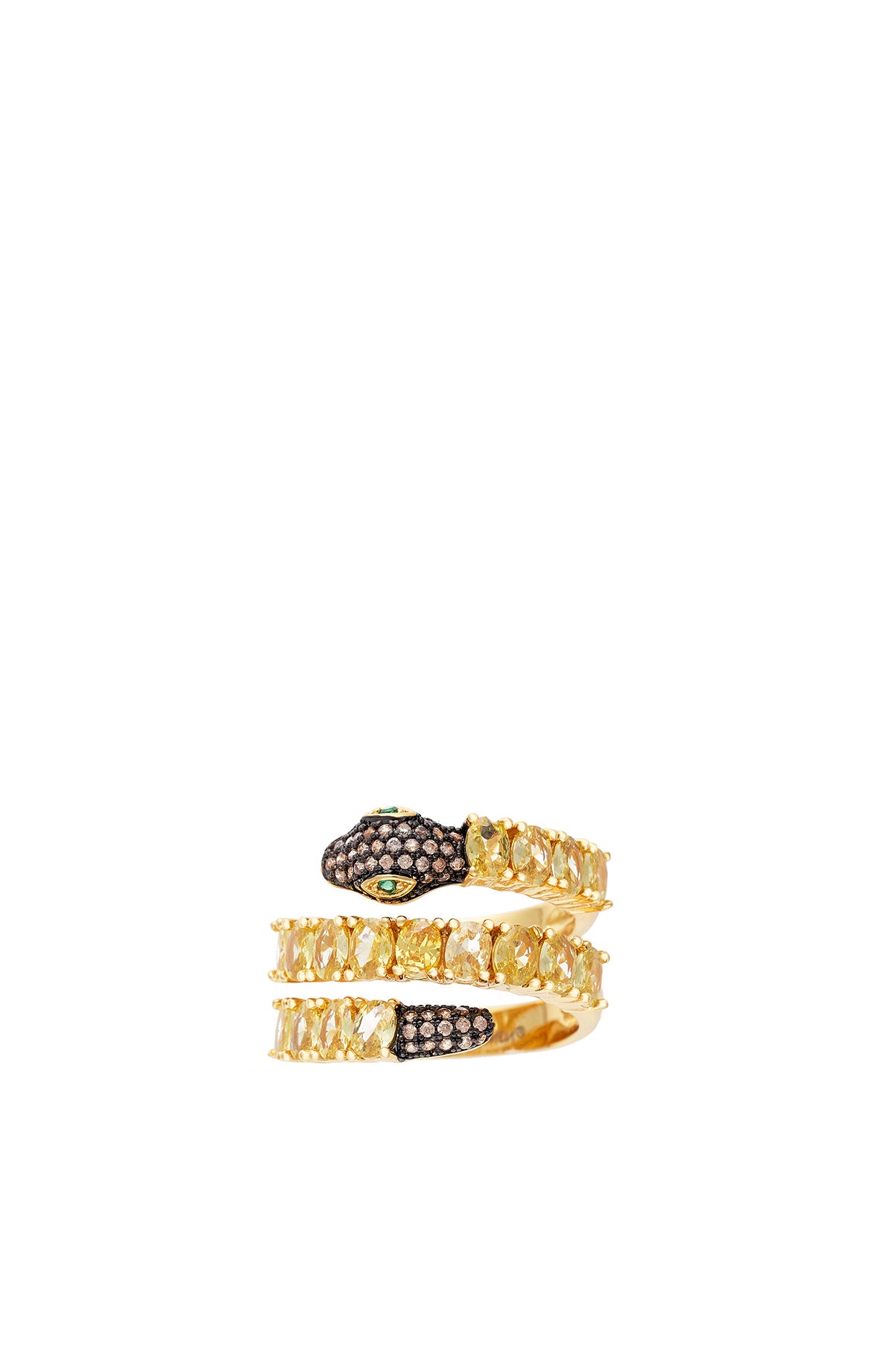 Details Citrine Crystal Rattlesnake Ring