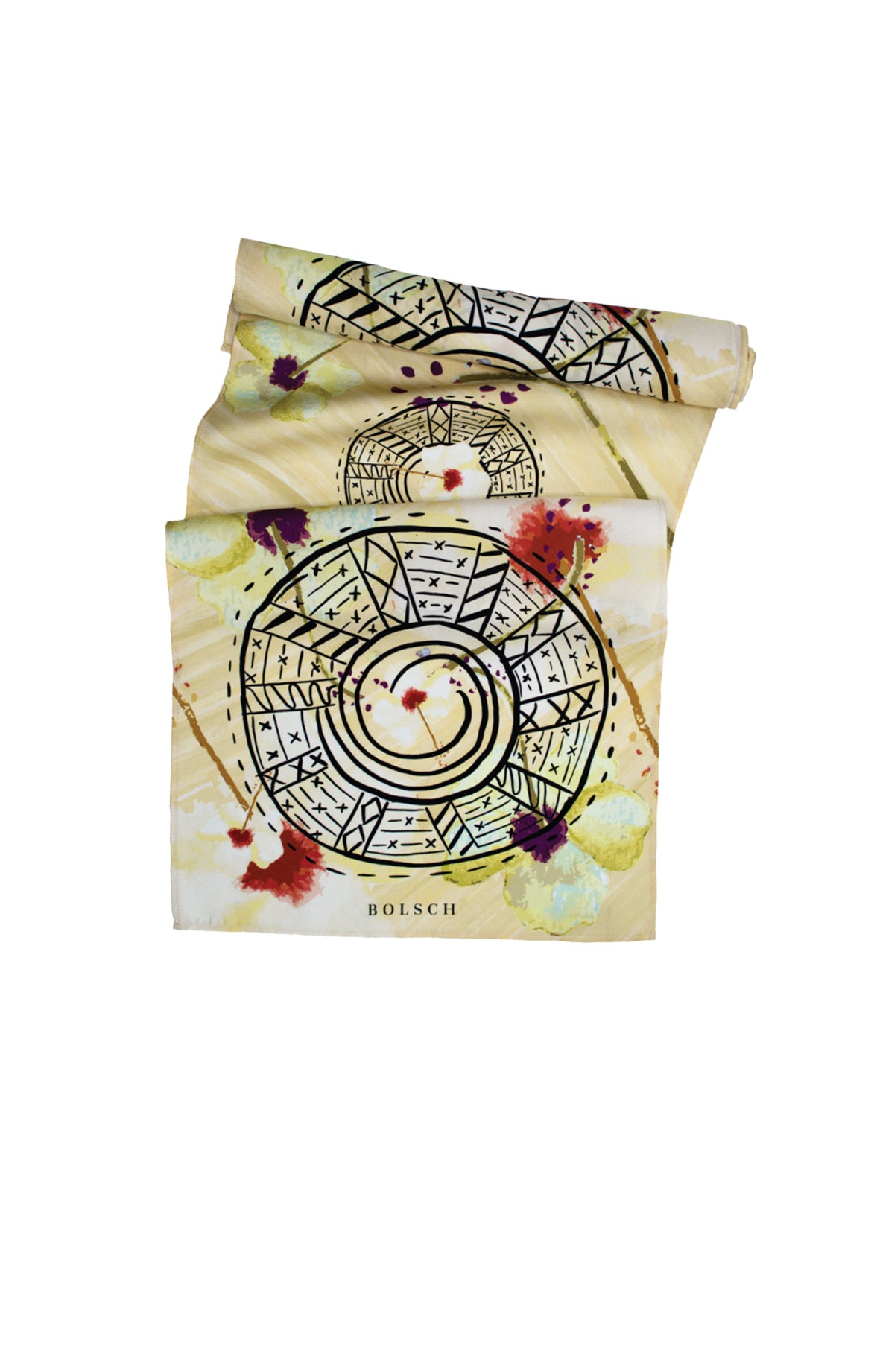 Sombrero Vueltiao Print  Silk Long Scarf