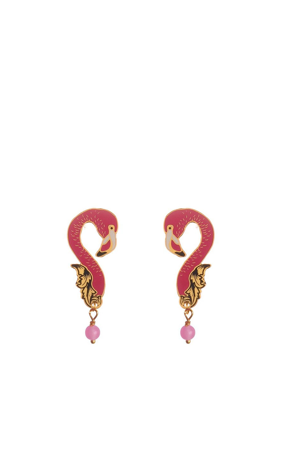 Mini flamingo earrings