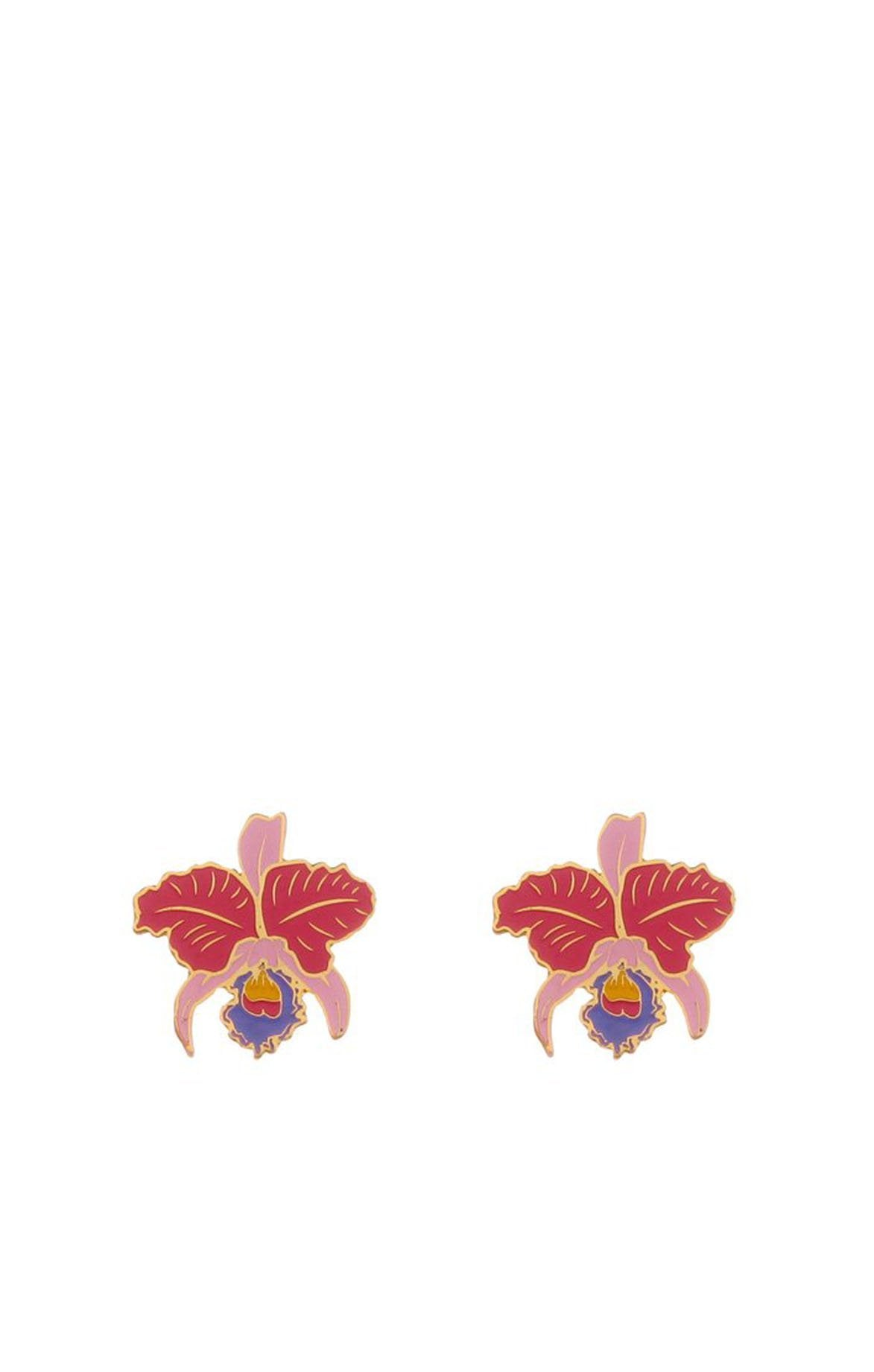 Mini catleya earrings