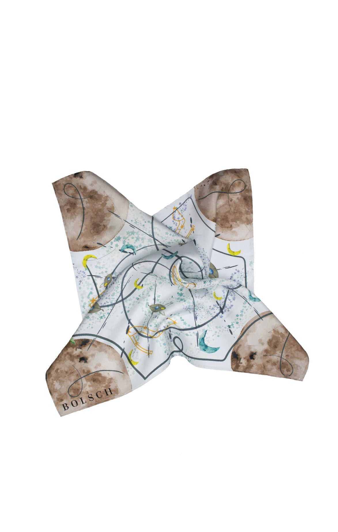 Halo Print Silk Square Scarf